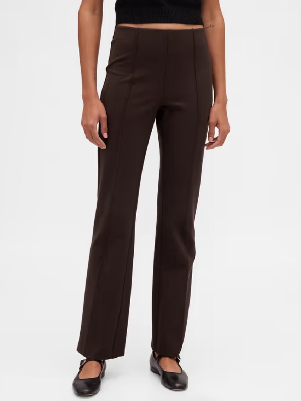Gap Women XXL Terra Brown Stretch Pull On High Rise Double Knit Boot Pants NWT